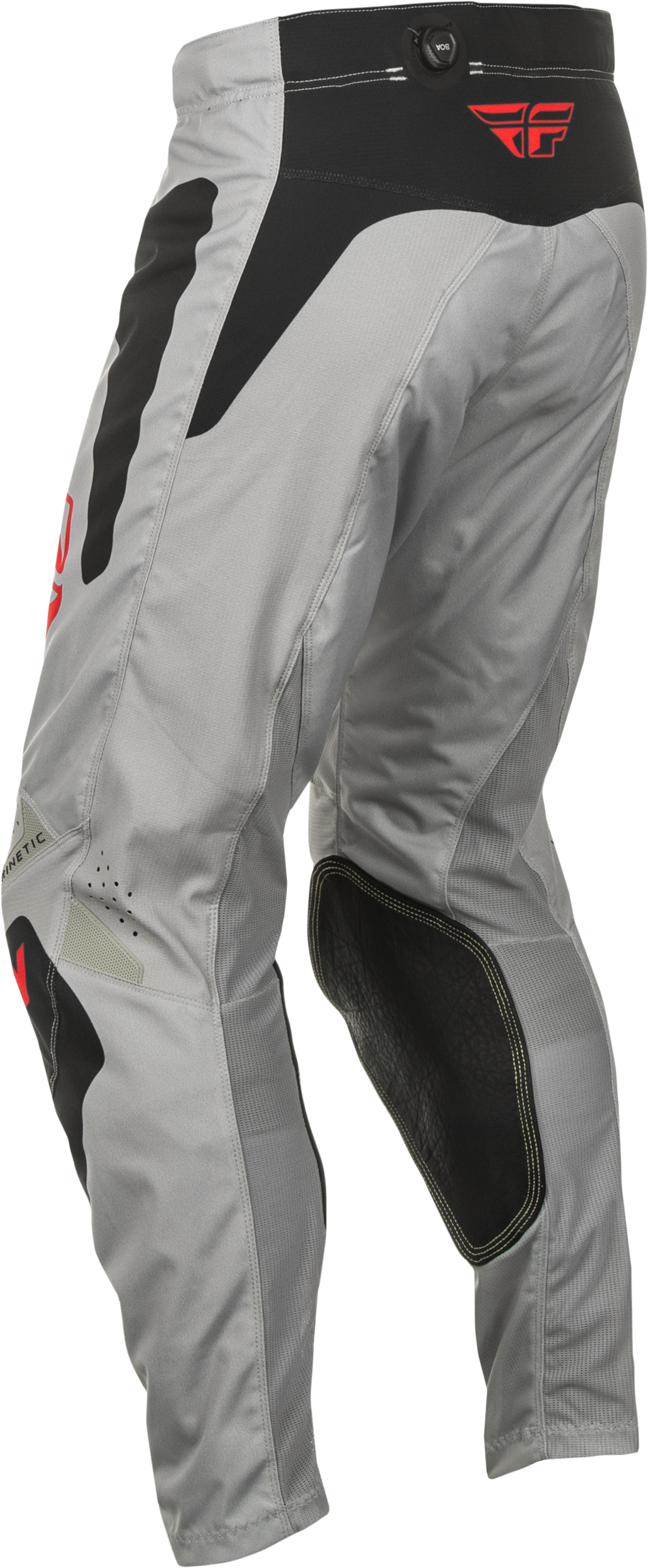 Fly Racing Kinetic Sym Offroad Pants for ATV and Dirt Bike - Size US 32, Light Grey/Red/Black