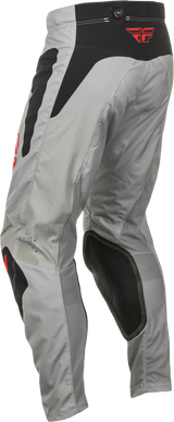 Fly Racing Kinetic Sym Offroad Pants for ATV and Dirt Bike - Size US 32, Light Grey/Red/Black