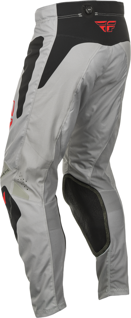 Fly Racing Kinetic Sym Offroad Pants for ATV and Dirt Bike - Size US 32, Light Grey/Red/Black
