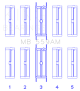 King Engine Bearings Ford 330/352/360/390/410/428 Engine Main Bearing Set