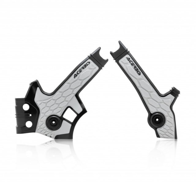 Acerbis 96+ Suzuki DR650 Frame Guards - X-Grip Black/Gray | Durable Polycarbonate Frame Protection and Enhanced Grip