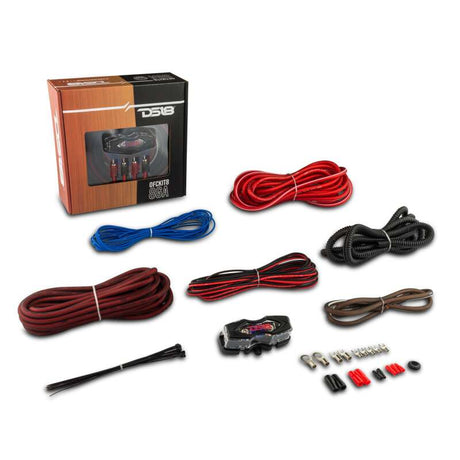 DS18 OFCKIT8 8-Gauge OFC Copper Amplifier Power Wiring Kit for Car Audio Systems