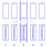 King Engine Bearings Ford V8 221 Main Bearing Set