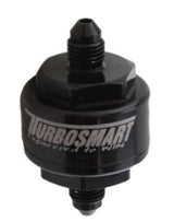 Turbosmart Billet Turbo Oil Feed Filter with 44-Micron Pleated Disc -4AN Male Inlet - Black