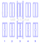 King Engine Bearings Chrysler 350/361/383/403 (Size 010) Main Bearing Set