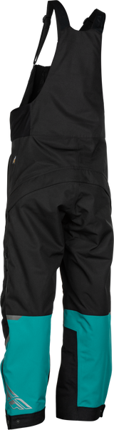 Fly Racing Women's Carbon Bibs Deep Lake/Black Medium – Snowmobile Ski Suit with Weatherproof Technology and Adjustable Fit