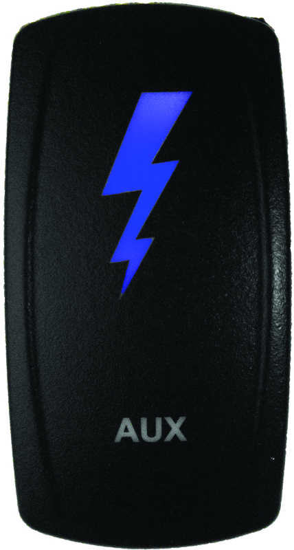 DragonFire Racing Lighted Switch Aux On/Off with Blue LED - Part Number 522628