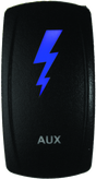 DragonFire Racing Lighted Switch Aux On/Off with Blue LED - Part Number 522628