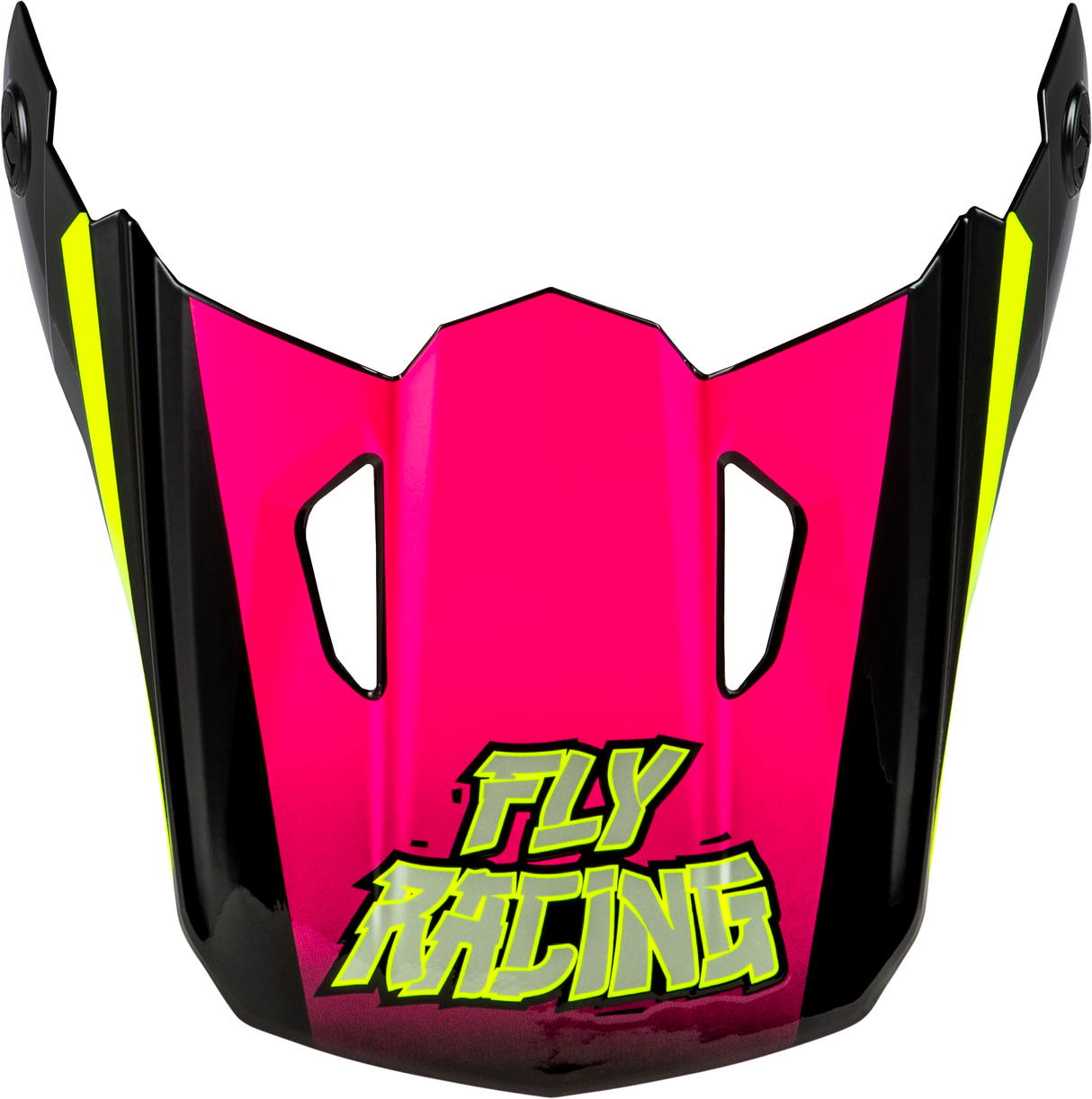 Fly Racing Youth Kinetic Scorched Helmet Visor in Neon Pink, Hi-Vis, and Black - Part Number 73-8675