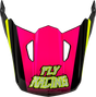 Fly Racing Youth Kinetic Scorched Helmet Visor in Neon Pink, Hi-Vis, and Black - Part Number 73-8675