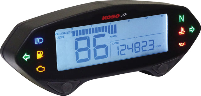KOSO DB 01RN Multifunction Motorcycle Speedometer - Universal Fit for Cars and Bikes