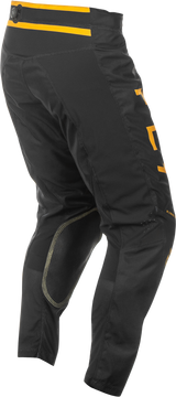 Fly Racing Kinetic Center Pants Black/Gold Size 40 – Motorcycle Riding Gear with Ventilated Multi-Panel Construction and BOA Fit System