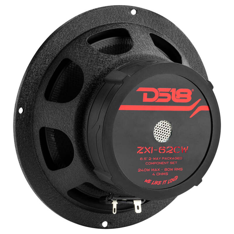 DS18 ZXI-62C 6.5-inch 80W RMS 2-Way Component Speaker for Car Audio with Kevlar Cones