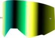 FLY RACING Single Iridescent Green Mirror Lens with Tear-Off Posts for FLY Racing Goggles - Suitable for Zone Pro, Zone, Focus, and Focus Sand Models