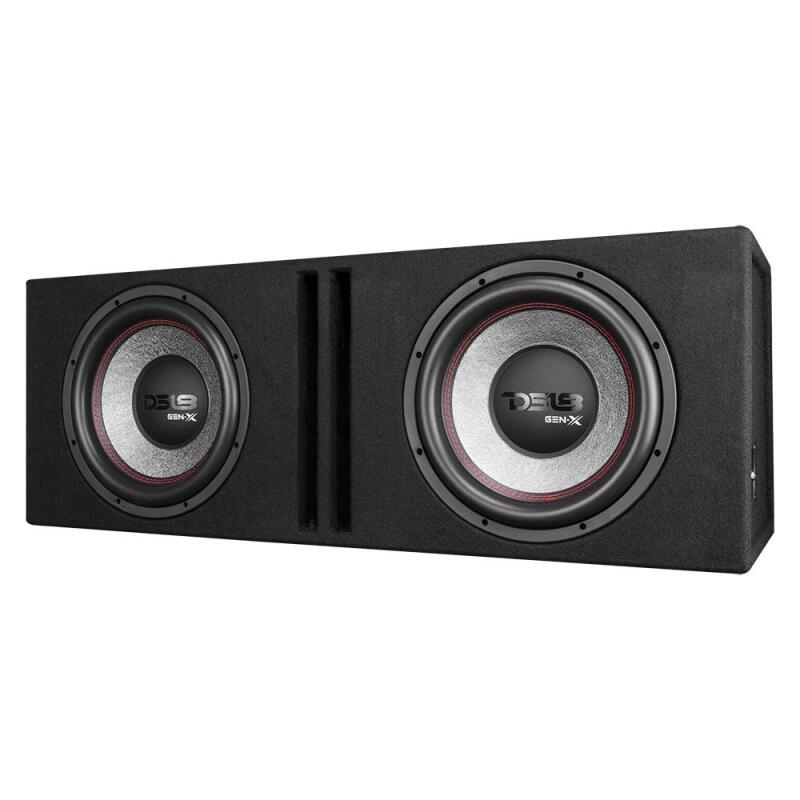 DS18 GEN-X212LD Dual 12-inch Loaded Ported Enclosure with 900 Watts RMS for Car Audio Systems