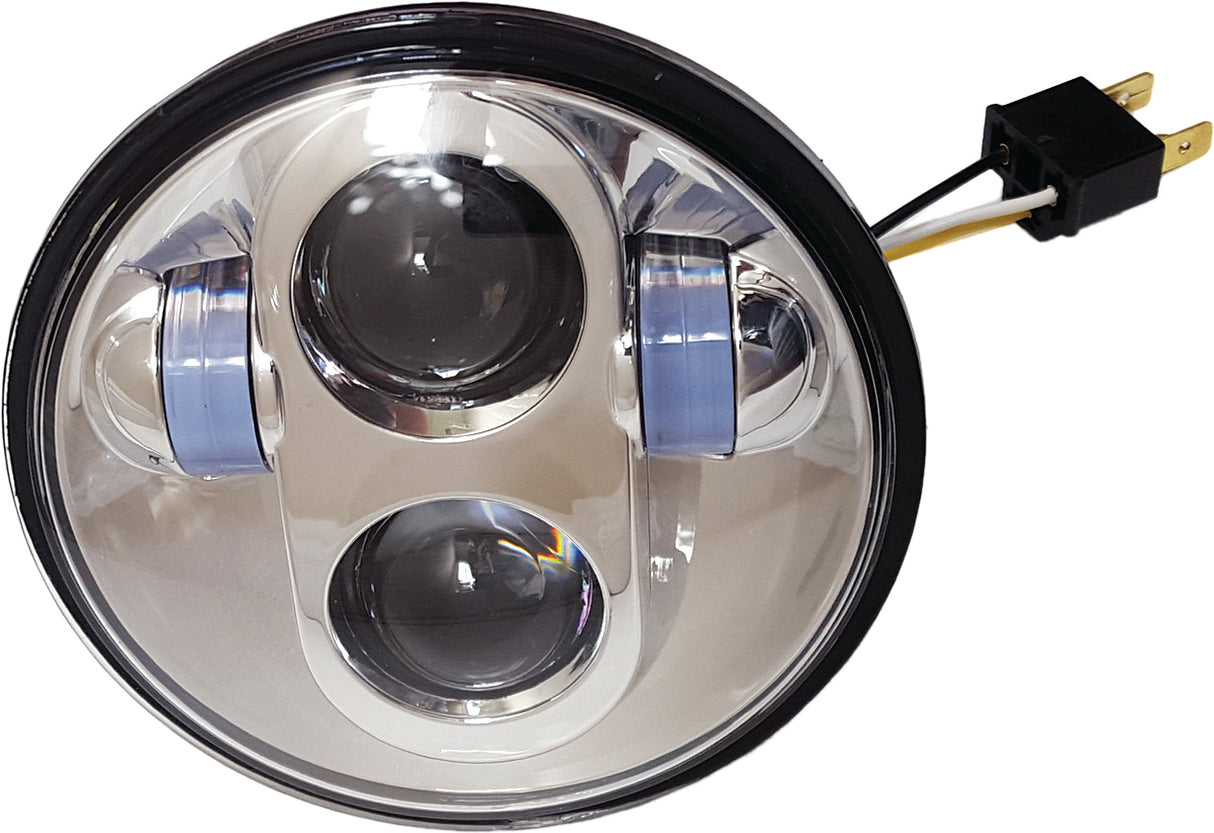 PATHFINDER HD5MC 5 3/4-Inch LED Headlight for Harley Davidson and Custom Bikes