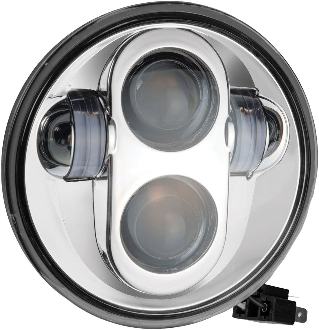 PATHFINDER HD5MC 5 3/4-Inch LED Headlight for Harley Davidson and Custom Bikes