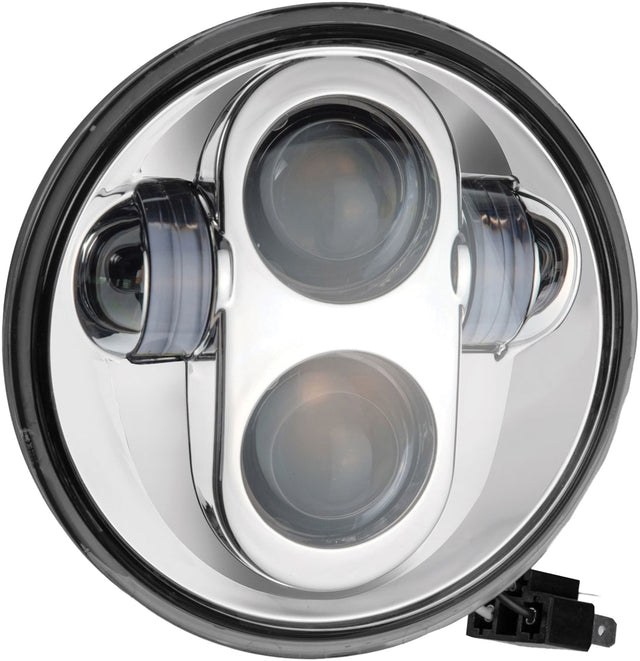 PATHFINDER HD5MC 5 3/4-Inch LED Headlight for Harley Davidson and Custom Bikes