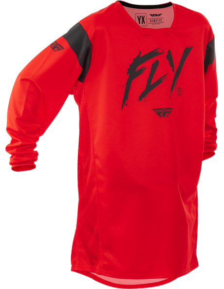 Fly Racing Youth Kinetic Stoke Jersey in Red/Black, YXL – Motorcycle and ATV Riding Apparel