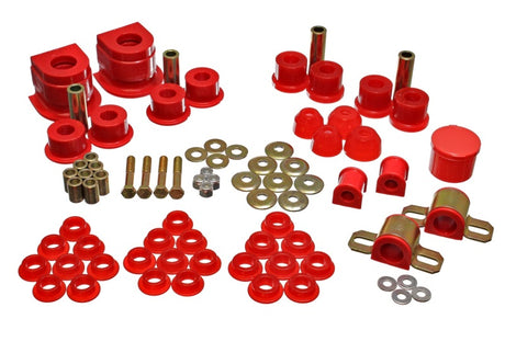 Energy Suspension Hyper-Flex Master Bushing Set for 1989-1991 Mazda RX-7 – Red Polyurethane Performance Upgrade