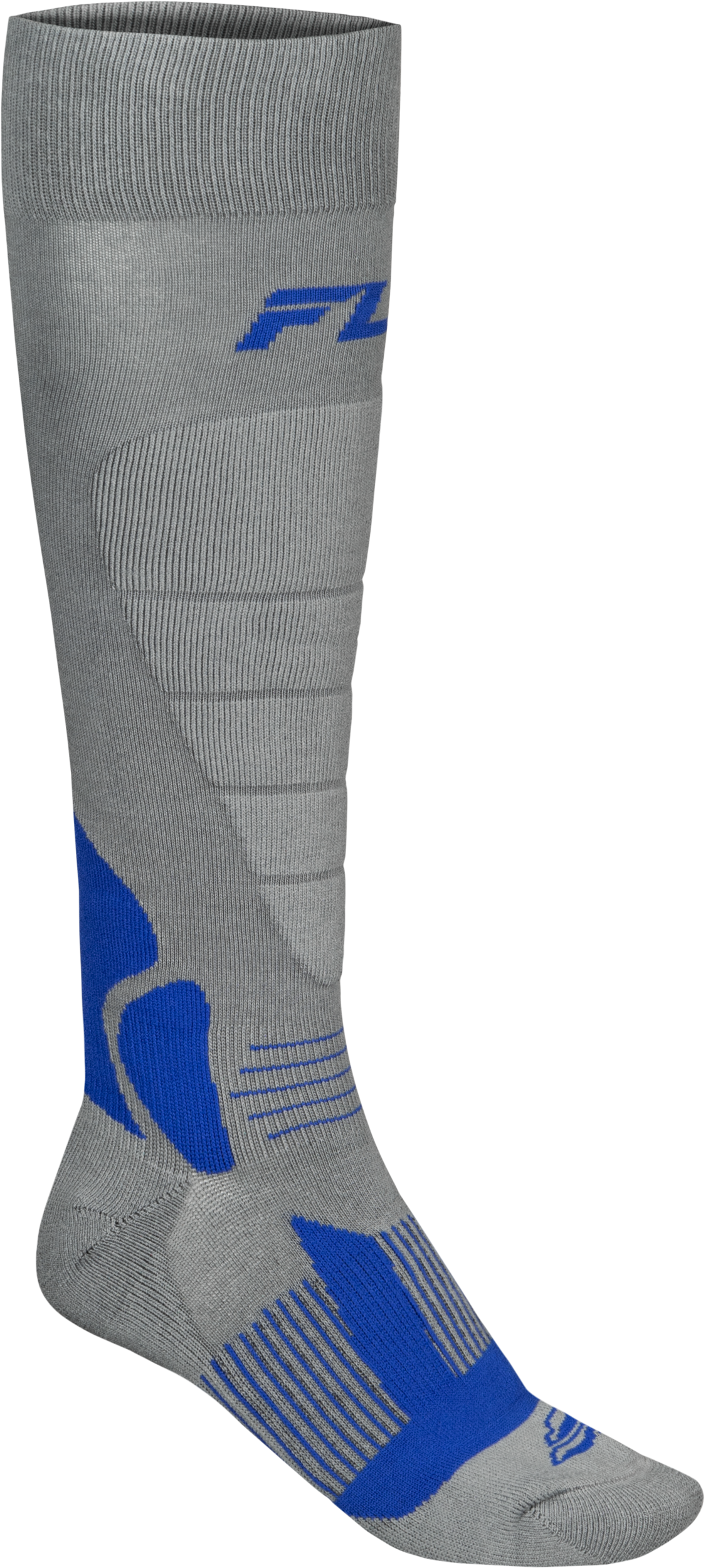 Fly Racing Snow Heavyweight Wool Sock Grey/Blue Large/X-Large for ATV, Snowmobile, and Off-Road Vehicles