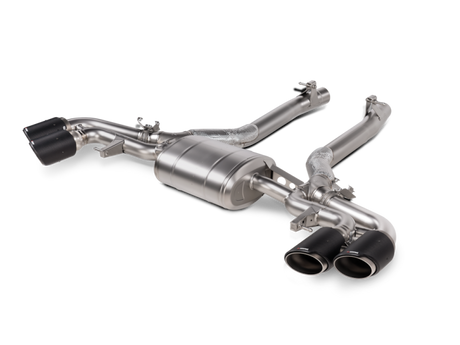 Akrapovic Slip-On Line for 2024+ BMW X5M / X6M Face Lift with Titanium and Carbon Fiber Tips - Part S-BM/T/35H