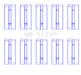 King Engine Bearings Ford Bda (Size STDX) Main Bearing Set