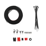 DS18 0-GA Amplifier Install Kit in Red for Car Audio Systems