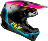 Fly Racing Formula CC Underglow Helmet Black/Pink/Blue Medium for Motocross and Off-Road Bikes