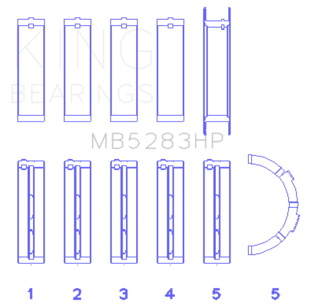 King Engine Bearings Performance Main Bearing Set - Size STD