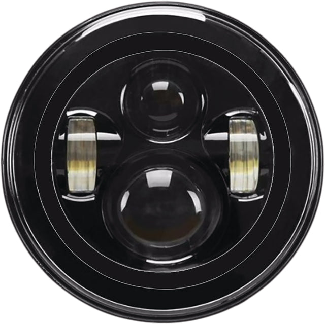 Pathfinder HD7MB 7-Inch LED Headlight for Harley-Davidson Touring and Electra Glide Models, Black