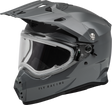 Fly Racing Trekker CW Solid Helmet with Electric Shield - Medium, Grey for Motorcycle and ATV