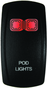 DragonFire Racing Lighted Switch On/Off Red with Durable Logo Pattern, Part Number 522615