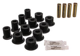 Energy Suspension Rear Leaf Spring Bushing Set for Toyota Pickup, 4Runner, Tacoma (1991-1997) - Hyper-Flex Polyurethane, Black