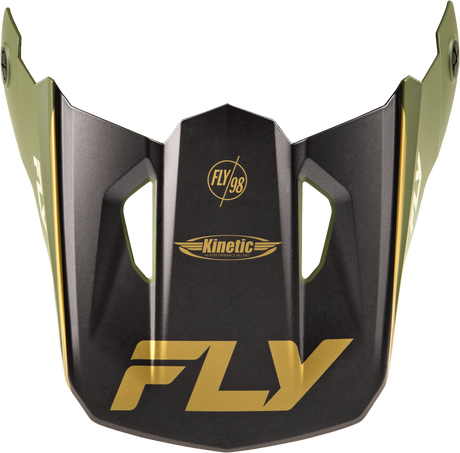 Fly Racing Kinetic Rally Helmet Visor Matte Moss Green, Khaki & White for Off-Road Bikes, XS/S