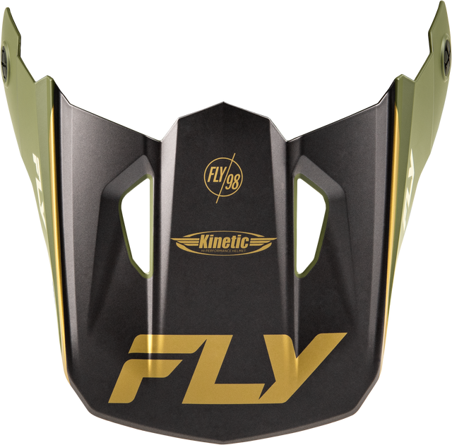 Fly Racing Kinetic Rally Helmet Visor Matte Moss Green / Khaki / White for Off-Road Motorcycles