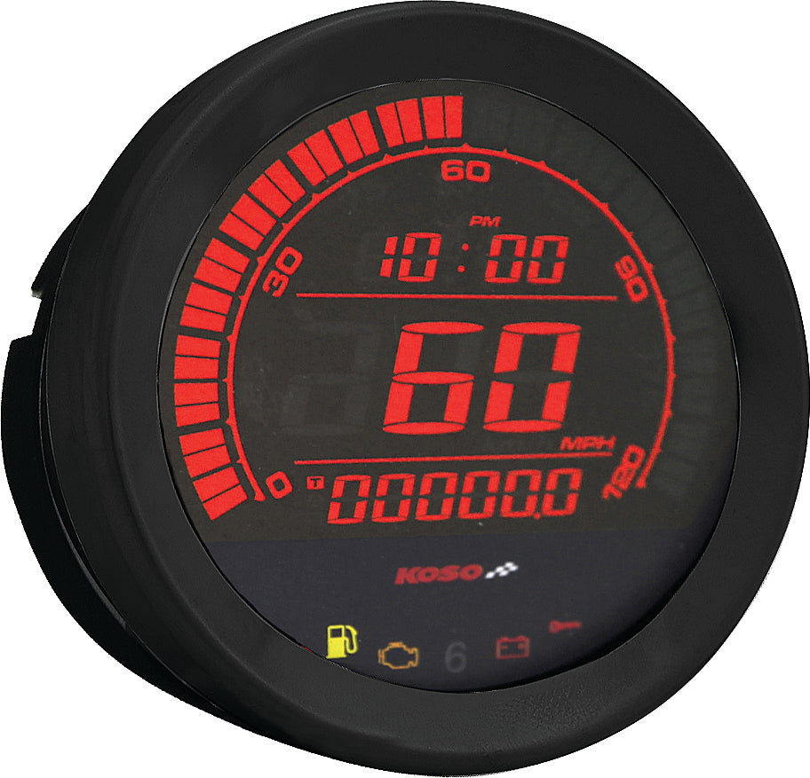 KOSO Digital Gauge Cluster with 4-inch Speedometer and Tachometer for Harley-Davidson FLHTC and FLHTCU (2004-2013)