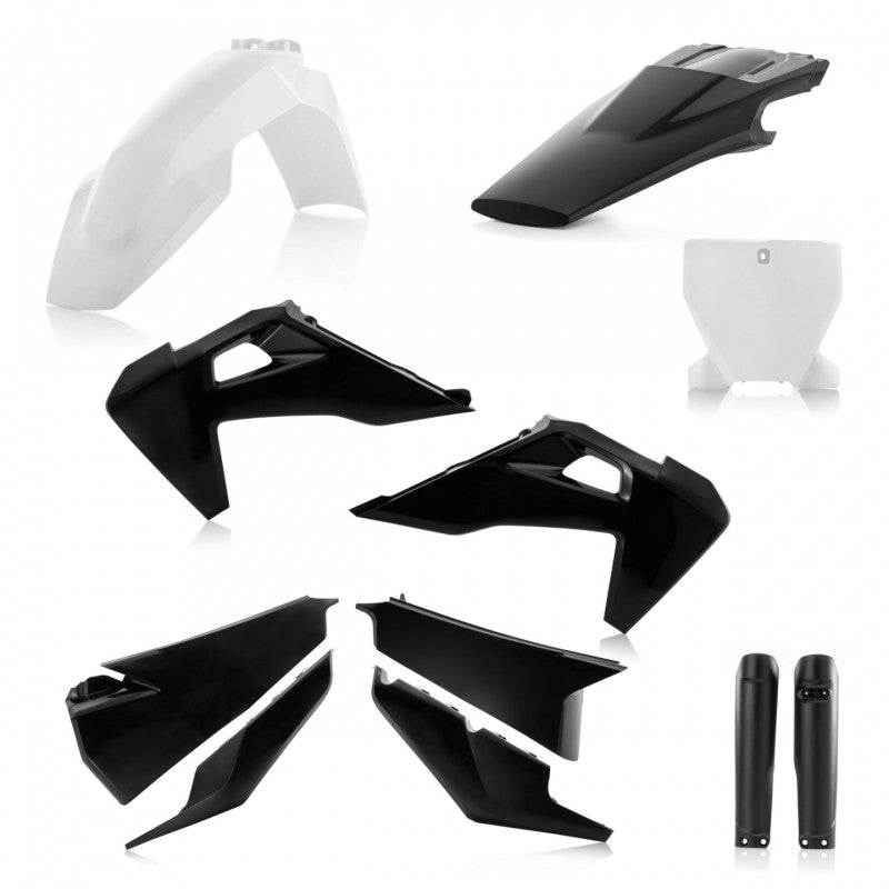 Acerbis 19-22 Husqvarna 125-450 TC/FX/FC/TX/ TX-i Full Plastic Kit – White/Black for Powersports Vehicles