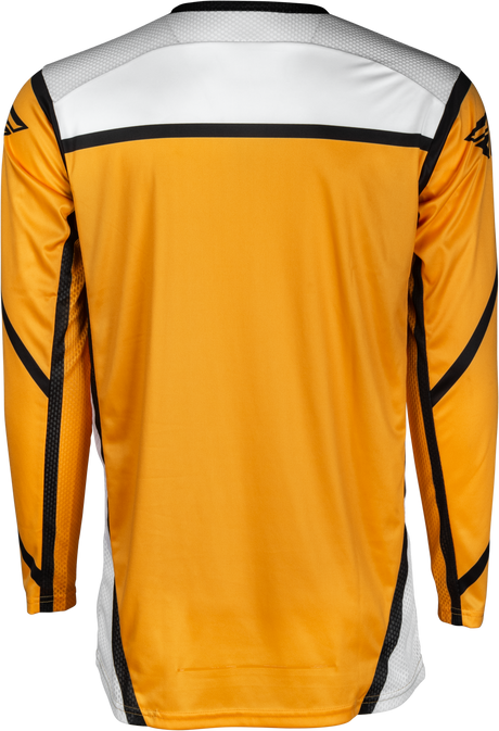 Fly Racing Lite Jersey White/Black/Mustard XL - Designed for MX and Off-Road Motorcycles