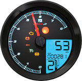 KOSO BA051211 Speedo / Tach Black Bezel LCD Color Change Display for Harley Davidson XL883N Iron 883 and XL883L Super Low (2005-2013)
