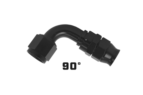 Aeromotive PTFE Hose End - AN-10 - 90 Deg - Black Anodized