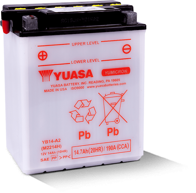 Yuasa YB14-A2 Yumicron CX 12-Volt Battery