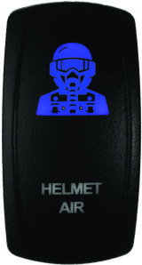 DragonFire Racing Lighted Switch Hel Air On/Off Blue - Durable Waterproof Power Switch with LED Illumination