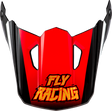 Fly Racing Youth Kinetic Scorched Helmet Visor - Red/Black/White for Youth Motocross Helmets