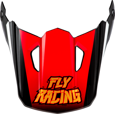 Fly Racing Youth Kinetic Scorched Helmet Visor - Red/Black/White for Youth Motocross Helmets