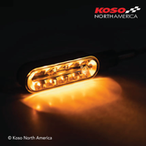 KOSO Cyclone LED Turn Signals Sequential Black Pair for Motorcycles and ATVs