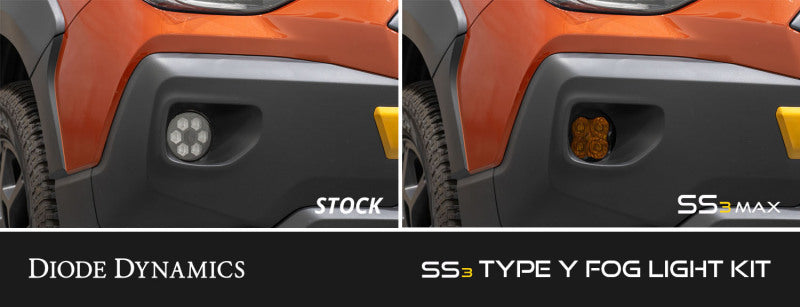 Diode Dynamics SS3 SAE Type Y Fog Light Kit - Yellow SAE Fog