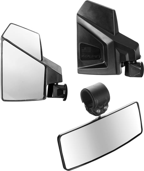 KOLPIN 98312 UTV Side and Rear Mirror Combo for Polaris Ranger, Can-Am Maverick, and Yamaha Wolverine