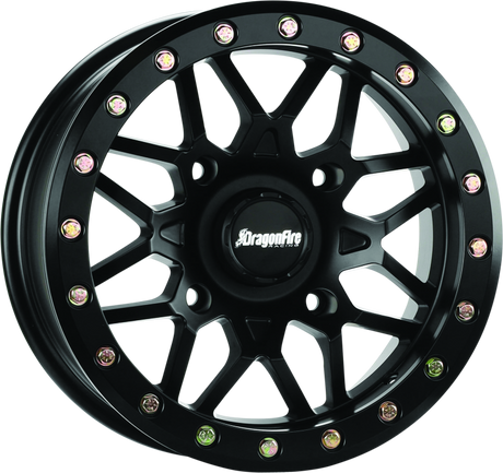 DragonFire Racing Typhon Wheel 15x10 Black Machined Finish Part 523201