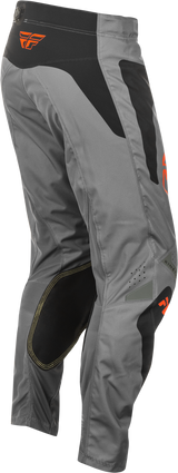 Fly Racing Kinetic Sym Offroad Pants Size US 30 – Grey/Orange/Black with Advanced Ventilation and Adjustable Fit